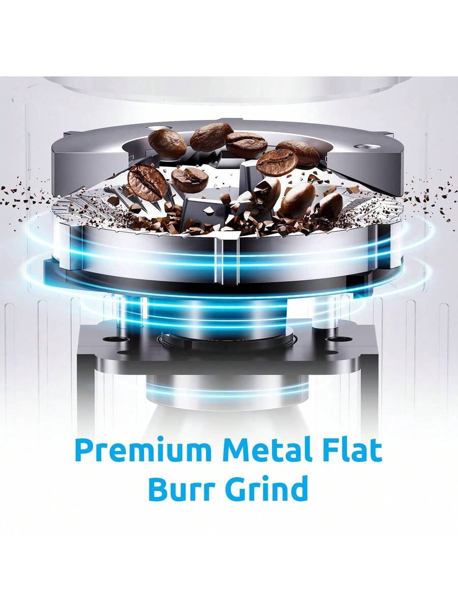 XX Coffee Grinder Burr Electric, Automatic Coffee Bean Grinder With 40 Seconds Digital Timer Display, Adjustable Burr Mill With 25 Precise Grind Setting, Use For Home, Black.