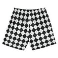 thumbnail image 7 of FORMRS Boys Swim Trunks Quick Dry Mesh Liner Boardshorts Sizes XS-XL, Black and White Geometric, 7 of 7