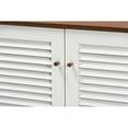 thumbnail image 5 of Coolidge Modern and Contemporary White and Walnut Finished 4-Shelf Wood Shoe Storage Cabinet, 5 of 6