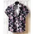 thumbnail image 1 of Men‘s Gradient Flower pattern 3D Print Top Summer Hawaii Beach Shirts Outdoor Party Men‘s Breathable Loose Short Sleeve Apparel FGS, 1 of 7