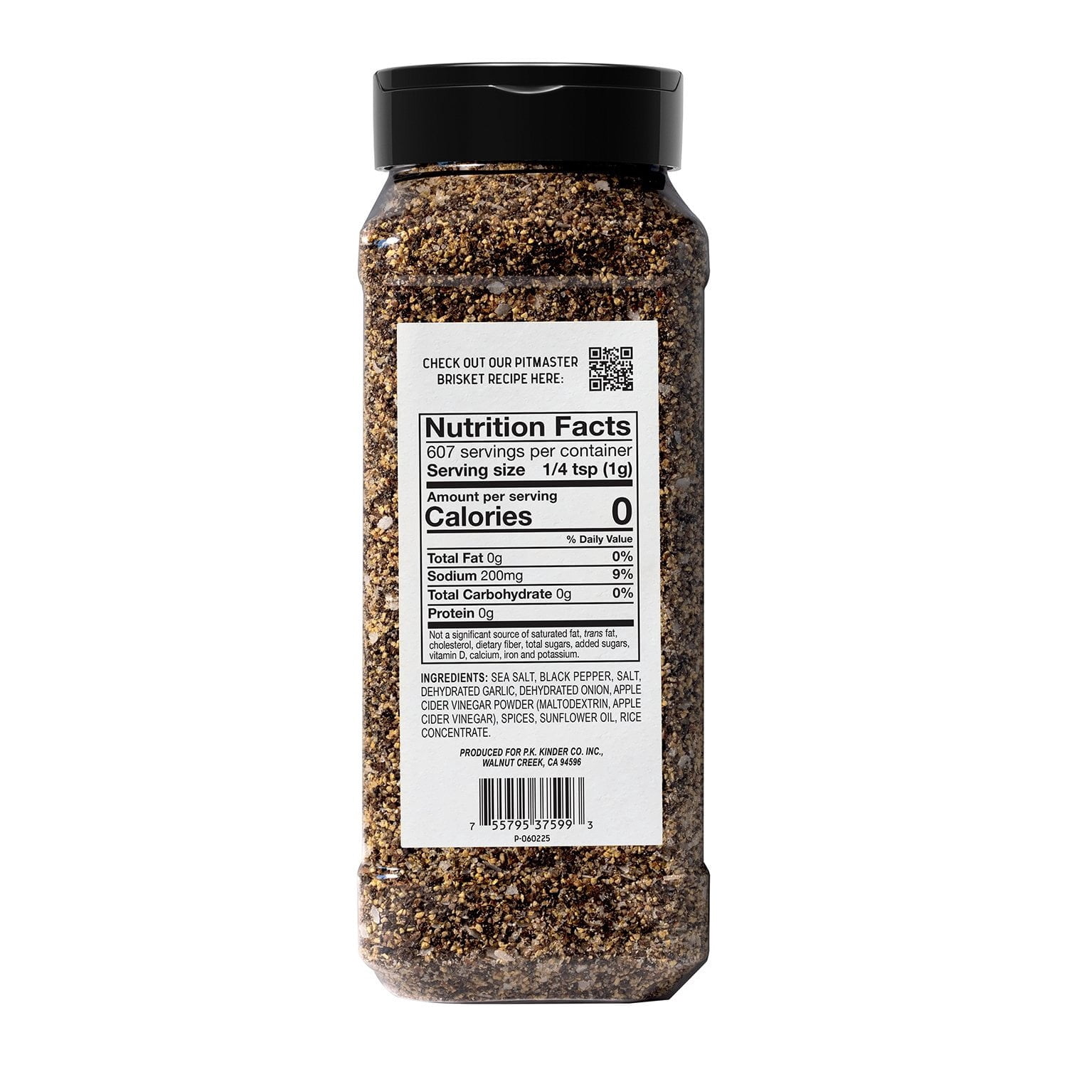 Kinder's Brisket Rub with Cracked Pepper and Sea Salt, 21.4 oz