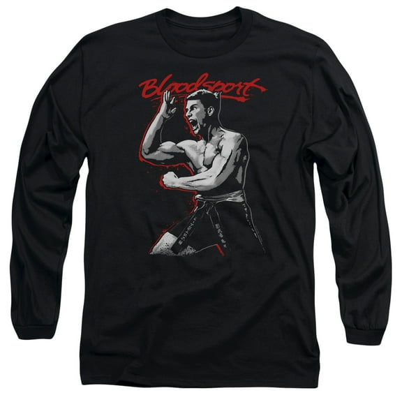 Bloodsport Loud Mouth Long Sleeve Adult 18/1 T-Shirt Black