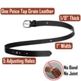 thumbnail image 4 of Falari Women's Belt, 1 Inch Width, Top Grain Leather, Classic Style for Jeans, Pants, and Dresses - Black,XXL, 4 of 7
