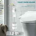 thumbnail image 2 of Toilet Paper Holder Stand Tissue Paper Roll DispenserToilet Paper Holder Stand Free Standing with Phone Shelf with Shelf for Bathroom Storage Holds Reserve Mega Rolls, 2 of 10