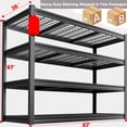 thumbnail image 2 of PMKES 67" Wide Garage Shelving Unit, 67" W x 36" D x 68" H, Heavy Duty Garage Storage Shelves,3500 LBS Capacity, Industrial Adjustable Shelves for Basement Warehouse, 2 of 7