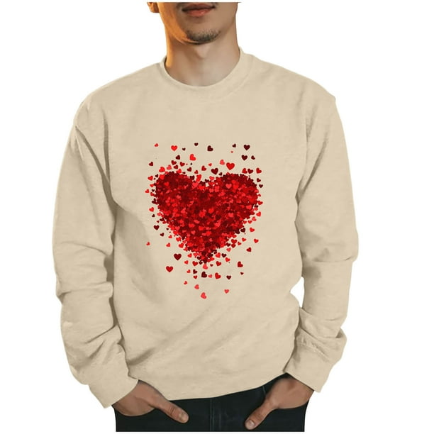 Sudaderas sin capucha para hombre, estilo casual, a la moda, con cuello redondo, estampado, de manga larga, blusas de manga larga y cuello redondo, blusas de poliéster para hombre