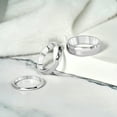 thumbnail image 2 of Jeenmata Multipack 3 pcs Unisex Band Ring Set - 2mm, 4mm, 6mm Width Classic Fashion Jewelry in White, 2 of 9
