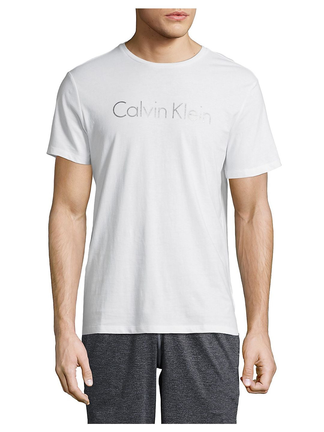 Calvin Klein - calvin klein crew jersey t-shirt with heat transfer ...