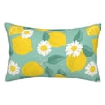 thumbnail image 1 of Fotbe Lemons Chamomile Flowers And Leaves Funda de Almohada Decorativa Estilo Occidental, Lujo en Algodón, Fundas para Almohadas King, Cojín Estampado para Decoración del Hogar-20"x30", 1 of 6