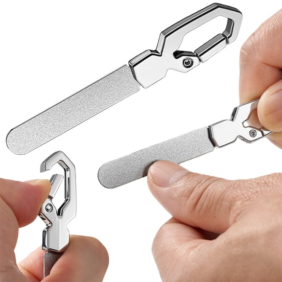 Metal Nail File, Stainless Steel Double-Sided Fingernail & Toenail File, Durable Portable Manicure Pedicure Tool for Home & Travel，3.5"×0.59",1PC