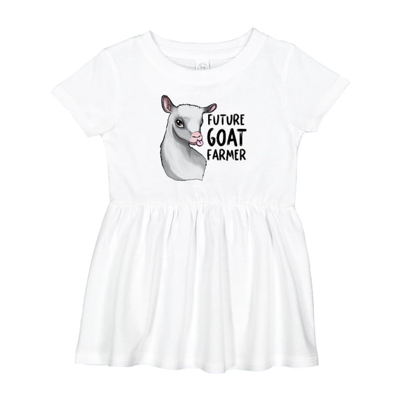 Inktastic Future Goat Farmer Girls Baby Dress