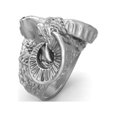 thumbnail image 4 of Aries Ring, Aries Zodiac Statement Rings, Heavy Chunky 3D Pop Out RingChristmas Gift For Beloved, 4 of 7