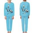 thumbnail image 3 of DISNIMO Panda Music Note Pjs Sets for Kids Cotton Pajamas Girls Size 11/12 Pajama Sets for Kids Boys 2 Piece Sleep Set for Kids Long Sleeve Pajamas Long Pants Set Crew Neck Pj Tops, 3 of 7