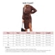 thumbnail image 4 of Women Dress, Polyester Fiber Solid Color Casual Waist Tightening Dress Lantern Sleeves  For Dating ANGGREK Marrón oscuro XXL, 4 of 5