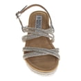 thumbnail image 5 of Badgley Mischka Girls Wedge Sandals. (Little Kids Big Kids), Silver, 2, 5 of 8