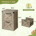 thumbnail image 3 of Drawer File Cabinet with Lock, Wood Farmhouse Filing Cabinet for Home Office, Printer Stand Fits Letter and A4 Size, Gray Oak, 3 of 10