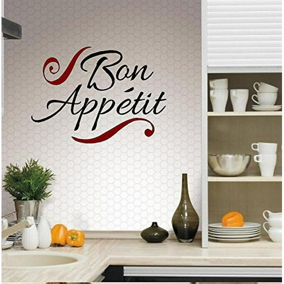 Decal ~ BON Appetit #4 ~ WALL DECAL 13" x 25"