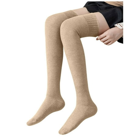 LARUYEKO Women s Solid Color Casual Over the Knee Thick Warm Socks Dolls Lingerie Fist Suit Super Tight Net Cape High Waist Garter Lingerie Tights for Women Line Stockings Stockings Christmas 4