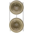 thumbnail image 3 of PetRageous Toftee's Paws Duo Diner 2.25 inch Tall  and Two 5 inch Round Pet Bowls, Taupe, 3 of 3