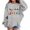 Grey, variant on Toddler Girl Long Sleeve Sweatshirts Graphic Prints Sweatshirt Crewneck Cute Drop Shoulder Pullover Tops Size 3-4T ,Gray