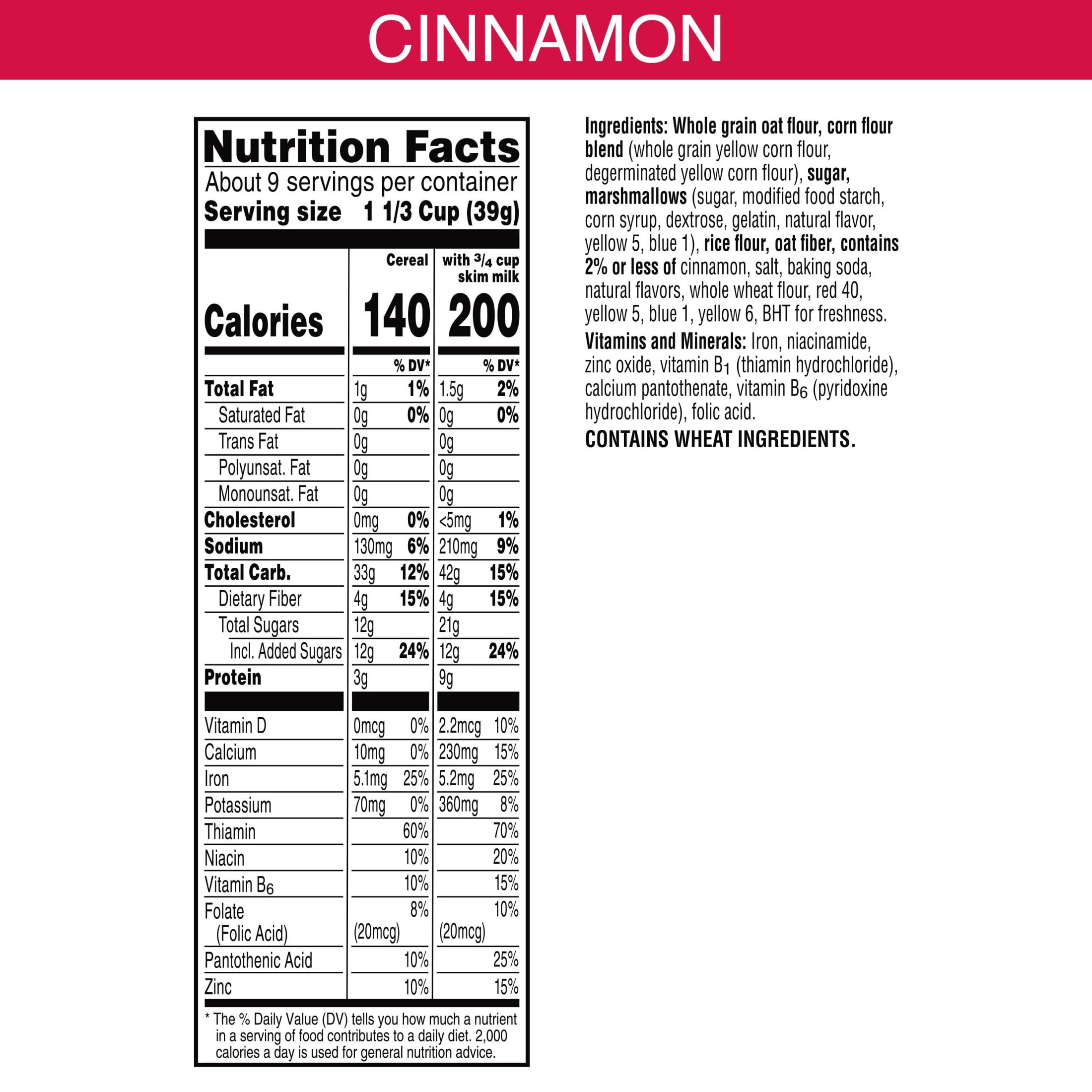 Kellogg's Minecraft Creeper Crunch Breakfast Cereal, Kids Cereal, Family Breakfast, Family Size, Cinnamon with Marshmallows, 12.7oz Box (1 Box)