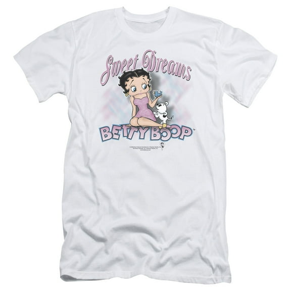 Betty Boop Sweet Dreams S/S Adult 30/1 T-Shirt White