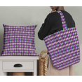 thumbnail image 5 of Soimoi Purple Rayon Fabric Diamond Geometric Printed Craft Fabric by the Yard 42 Inch Wide, 5 of 5