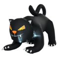thumbnail image 1 of 6 Foot Airblown Inflatable Halloween Crouching Black Cat Outdoor Decor, 1 of 10