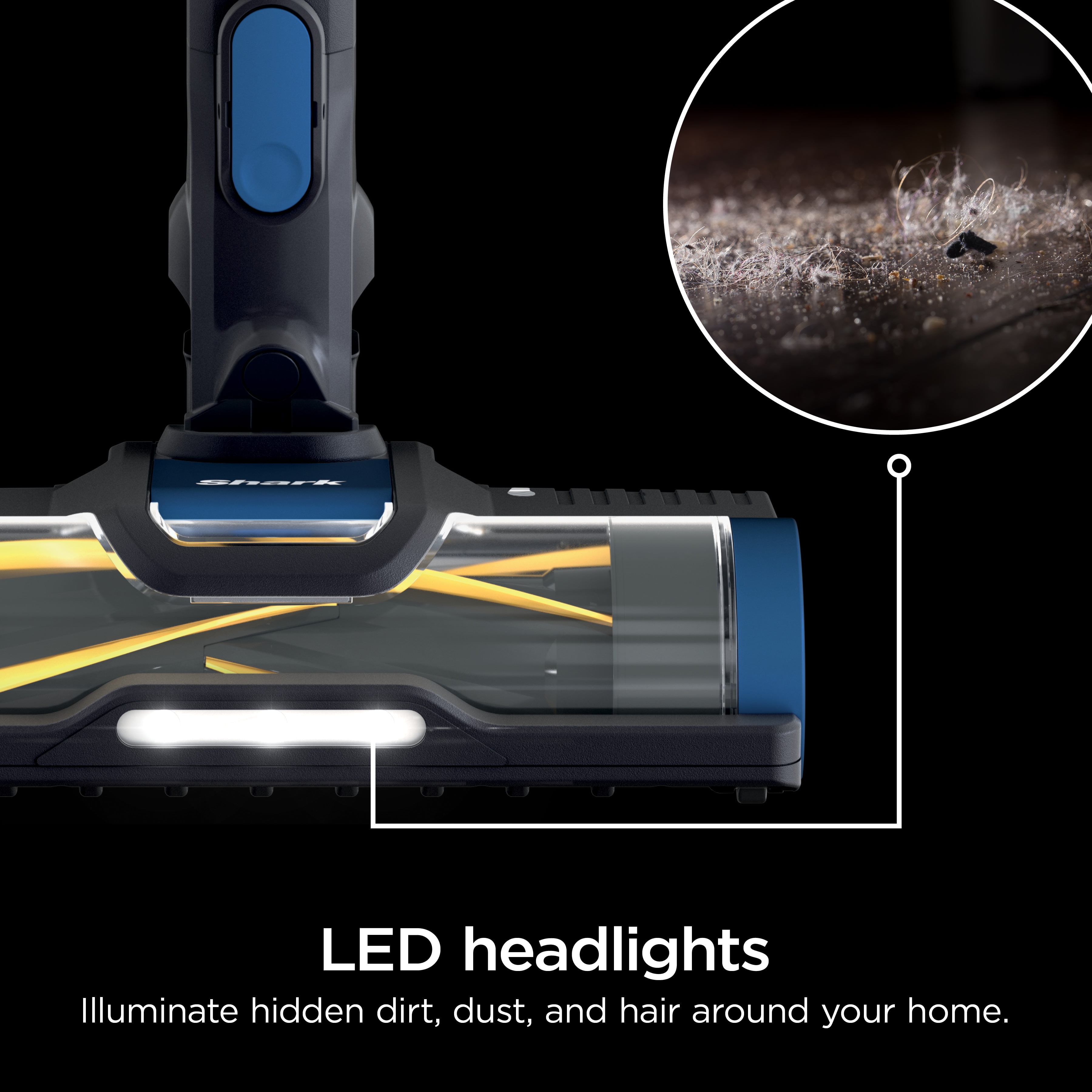 Shark Pet Pro Cordless Stick Vacuum, Carpet and Hardfloors, PowerFins Self-Cleaning Brushroll, Removeable Handvac, XL Dust Cup, 40-Min Run Time, WZ250 Blue