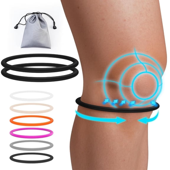 High Elasticity Patella Band for Knee Pain Relief, Silicone Patellar Tendon Support Strap Brace for Basketball Running Jumpers Knee Tennis Tendonitis Soccer Hiking, Women Men with Storage Bag