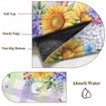 thumbnail image 6 of Round Rug 7Ft Washable Non-Slip, Sunflowers Circle Area Rugs for Living Room Bedroom, Spring Flowers Butterflies Hydrangea Watercolor Indoor Floor Mats Carpet Runner for Home Decor Aesthetic, 6 of 8