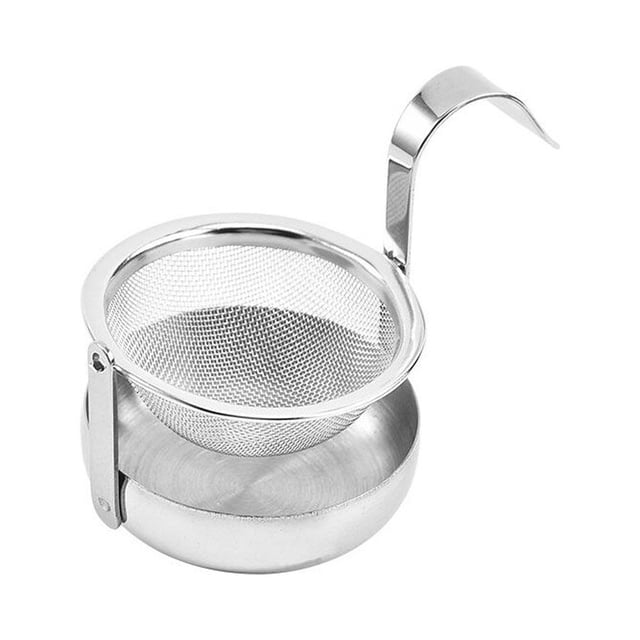 Rotating Tea Strainer Gold Silver Tool One Fine Mesh Filter Coffee Spice Herb Teaware Infuser Kitchen Gadgets Filtering Tool Silver