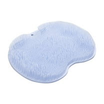 2025 New Silicone Shower Foot Mat, Hands-Free Double Cleansing & Back Massage Pad With Hundreds Of Massage Bristles, Strong Suction Cups Non Slip Exfoliating Foot Cleaner With