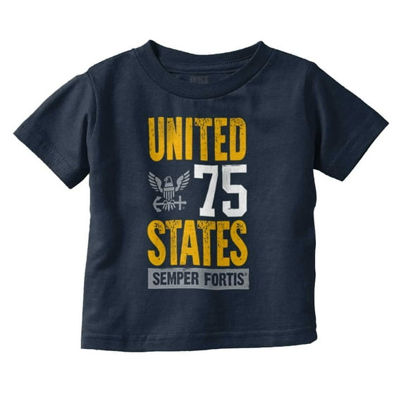 United State Navy Logo Semper Fortis Toddler Boy Girl T Shirt Infant Toddler Brisco Brands 12M