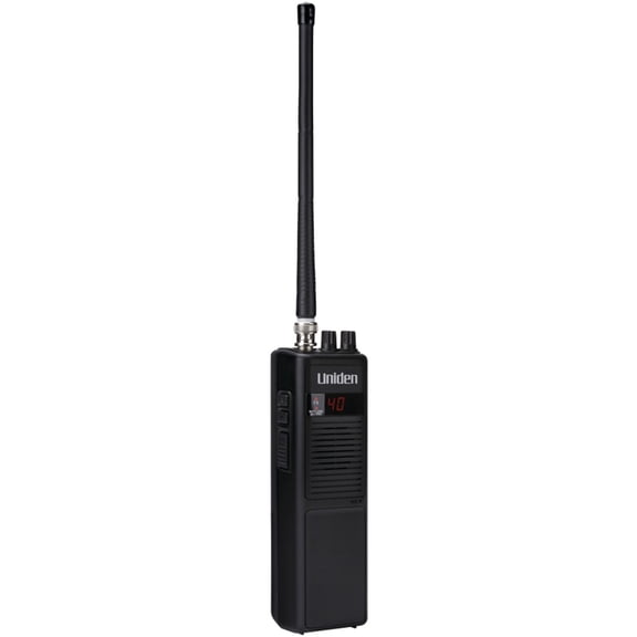 Uniden Pro Series 40-Channel Handheld CB Radio with Whip Antenna, Black, PRO401HH