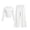 White, variant on hotojiny Girls 2 Piece Outfit Long Sleeve Front Ruched Slim Fit Top Elastic Waist Wide Leg Pants Set Kids Fall Casual Clothes(White,14-15 Years)