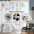 thumbnail image 4 of Extra Long Shower Curtains,72"x84" Wild Plant Floral Shower Curtain with Hooks for Bathroom,Modern Bathroom Curtain,Water Repellent Polyester Fabric Bath Curtain for Bathroom Decor, 4 of 6