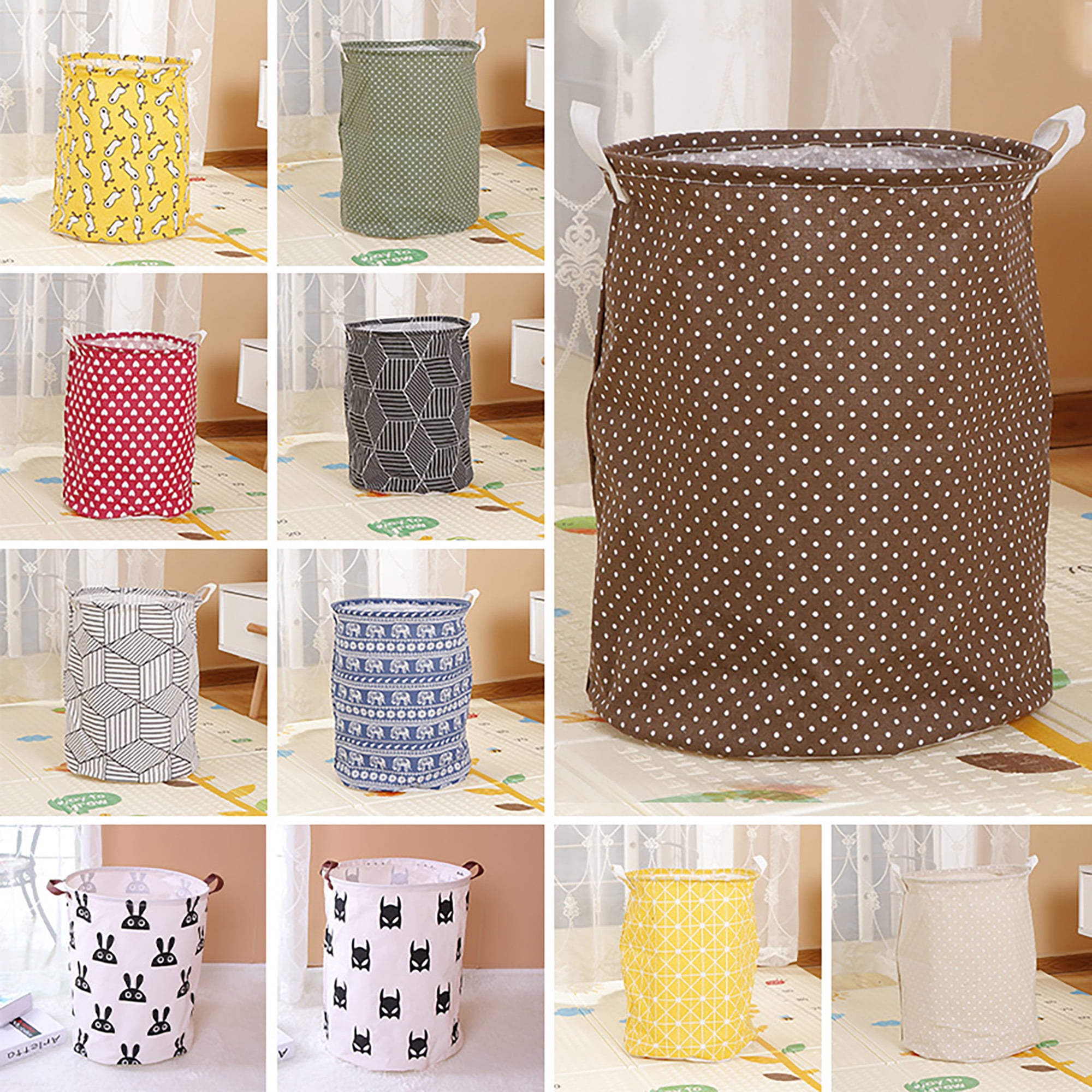 Folding Portable Washing Clothes Laundry Basket Bin Hamper Blanket Baby