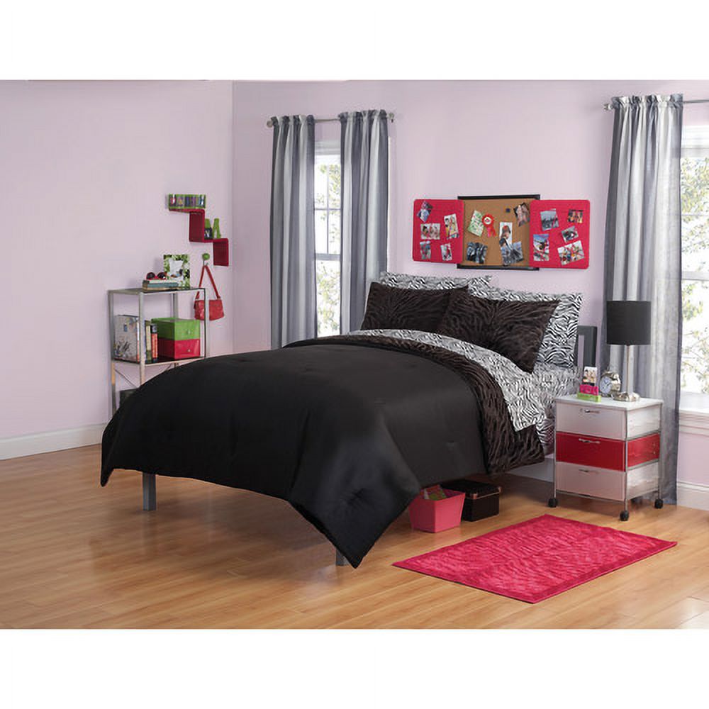 Your Zone Mink Zebra Bedding Comforter Set, 1 Each - image 2 of 2
