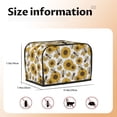 thumbnail image 4 of Toaster Covers 2 Slice, Sunflowers and Bees Waterproof Bread Machine Cover Fits for Standard 2 Slice Toasters, Home Decor Toaster Protection with Hanging Rope, 4 of 7