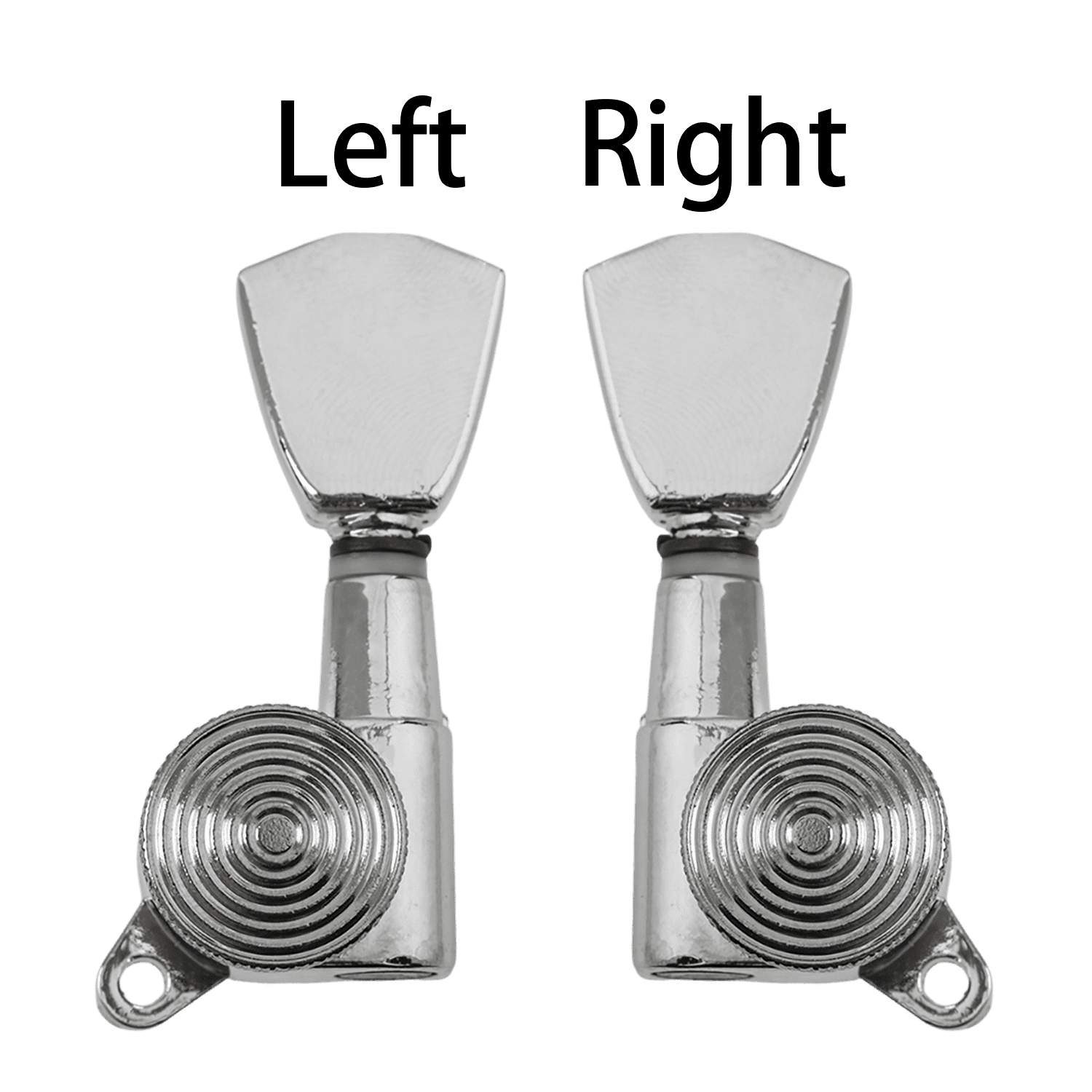 LOOKSEVEN 2L4R Inline Guitar Locking Tuners Tuning Pegs Machine Heads 1:18 Gear Ratio for Fender/Stratocaster/Telecaster guitar (Chrome)