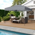 thumbnail image 4 of Gymax 10 X 10 FT Pop up Canopy Tent w/ Portable Carrying Bag 8 Stakes 4 Wind Ropes Gray, 4 of 10