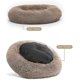 thumbnail image 3 of Cama para perros redonda de felpa lavable (diámetro exterior de 50 mm, color caqui), 3 of 4