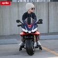thumbnail image 6 of TCARAIWEN 24V Kids Motorcycle Electric Motorbike Aprilia Licensed Ride on Toy w/LED Lights Bluetooth Music Battery Powered 5MPH for Kids 3-11 Years Old,Blue, 6 of 9