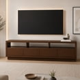 thumbnail image 1 of Mesa para tv nogal moderna con cajones funcionales Reinicia 21 Muebles, 1 of 6
