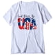 thumbnail image 4 of Fiudx Ropa de Mujer Mujer Casual Verano Impresión Manga Corta Cuello Redondo Suelta Camiseta Blusa Tops, 4 of 4