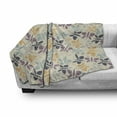 thumbnail image 3 of Butterfly Soft Flannel Fleece Throw Blanket, Pastel Colored Spring Time Inspired Pattern Butterfly Silhouettes and Blossoms, Cozy Plush for Indoor and Outdoor Use, 50" x 70", Multicolor, by Ambesonne, 3 of 6