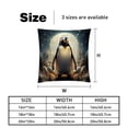 thumbnail image 5 of Penguin Pillow Covers Inserts, Decorative Pillows, Throw Pillows with Unique Patterns for Home Décor - Set of 2 in 16x16, 18x18, or 20x20 inches, 5 of 6