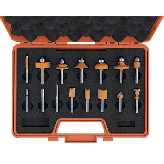 CMT Orange Tool Router Drill Bit Set, 15 piece