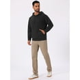 thumbnail image 2 of DARING DIVA Long Sleeve Jacquard Pullover Hooded Sweatshirts S Black, 2 of 7